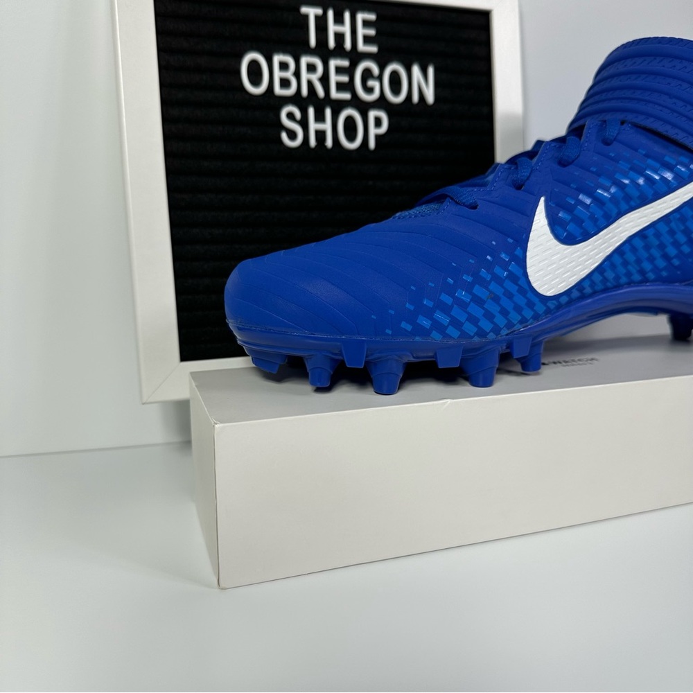 NIKE ALPHA MENACE VARSITY 2 GAME ROYAL MENS FOOTBALL CLEATS SIZE 11 BLUE WHITE - Picture 6 of 10